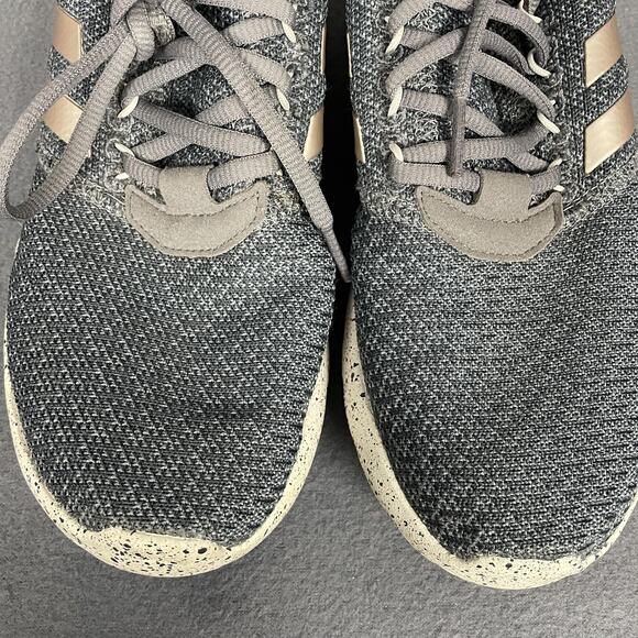 Adidas Cloudfoam Shoes Womens Size 7.5 Gray Rose Gold Speckled Running Sneakers - Picture 4 of 15